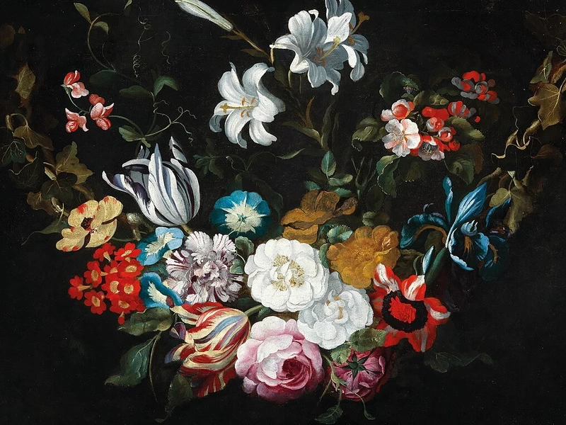 1628-Jan Pieter Brueghel II - Ghirlanda di fiori